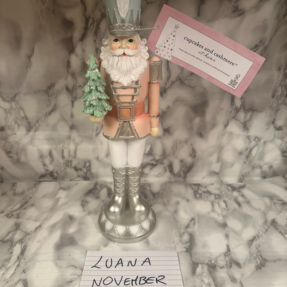 cupcakes & cashmere Silver and Pink Nutcracker